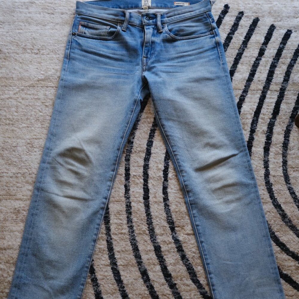 Hiroshi Kato “Keith” 14 oz Washed Indigo Stretch Selvedge Denim - Pen Slim.